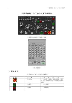 三菱加工中心說明書