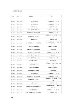 上海国际电影节日程