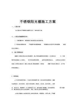 不銹鋼陽光棚施工方案 (3)