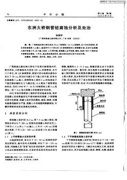 东洲大桥钢管桩腐蚀分析及处治