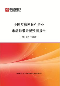 中国互联网软件行业市场前景分析预测年度报告(目录)