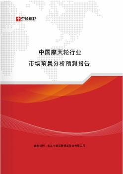 中国摩天轮行业市场前景分析预测报告(目录)
