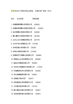 中国水泥企业排名 (2)