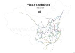 中国高速铁路网络示意图2016.10