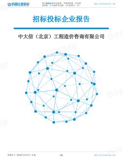 中大信(北京)工程造价咨询有限公司-招投标数据分析报告