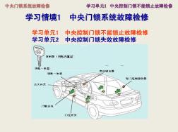 中央控制門鎖不能鎖止故障檢修