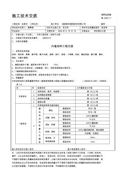 中建四局内墙涂料工程技术交底