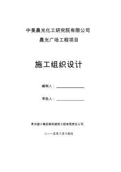 中心广场工程施工组织设计方案