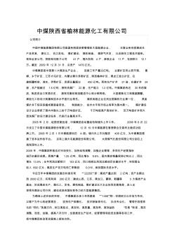 中煤陕西省榆林能源化工有限公司