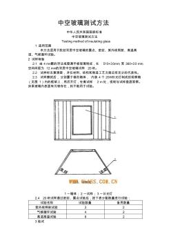 中空玻璃測(cè)試方法