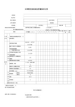 主索鞍安装检验批质量验收记录