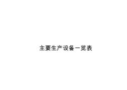 主要生產(chǎn)設(shè)備一覽表