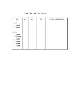 主要管理人員工程技術(shù)人員表樣本