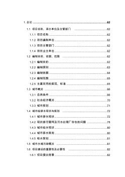 丽江市城市污水管网与污水处理厂工程可行性研究报告资料