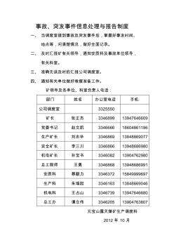 事故、突發(fā)事件信息處理與報告制度(20200923134003)