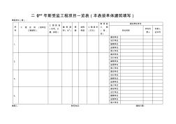 二0年新受监工程项目一览表(本表按单体建筑填写)