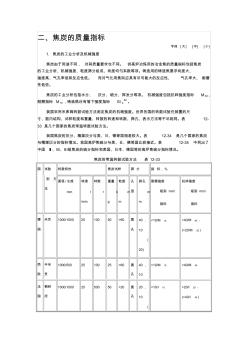 二焦炭的质量指标