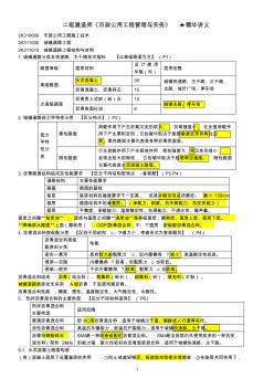 二级建造师市政背诵