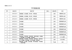 五分部平行检验台帐