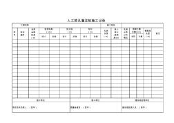 人工挖孔樁表格