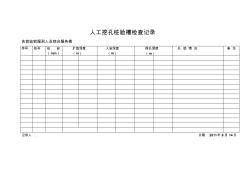 人工挖孔樁驗槽檢查記錄