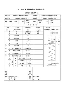 人工挖孔灌注桩钢筋笼验收核定表(2)