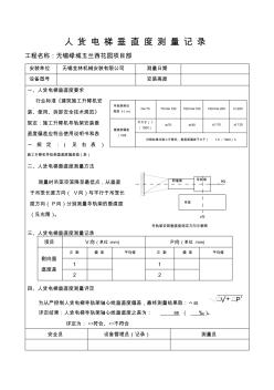 人貨電梯垂直度測量記錄表 (2)