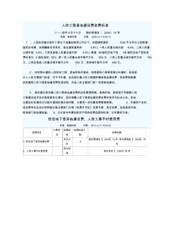 人防工程易地建设费收费标准(陕西省)