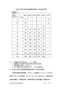 低压开关内电缆与母线的总结