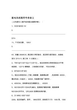 低压配电系统图符号及字母含义