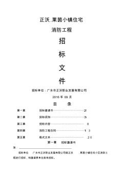住宅小区消防工程招标文件 (2)