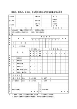 假面砖、拉条灰、拉毛灰、仿石和彩色抹灰分项工程质量验收记录表