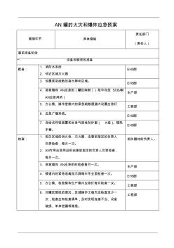 储罐火灾和爆炸应急预案