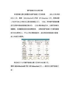 催化裂化烟气脱硫工艺及污水处理方案