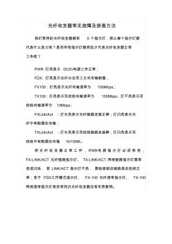 光纖收發(fā)器常見(jiàn)故障及排查方法