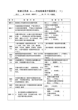 全国农村中医工作先进县(中医院)检查记录表4