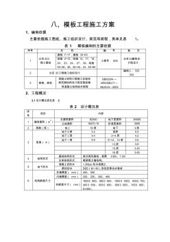 八、模板工程施工方案1