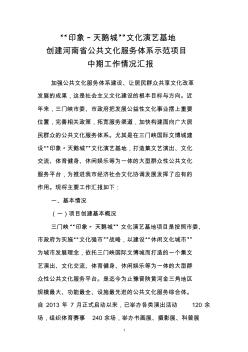 公共文化服务体系示范项目创建工作中期督导汇报