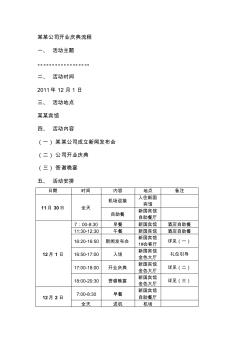 公司开业庆典流程策划