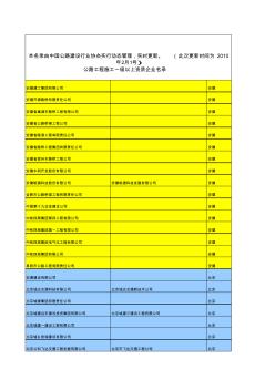 公路一級明細