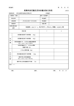 公路工程项目-粗集料含泥量及泥块含量试验记录表(模板)