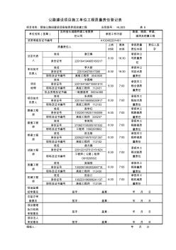 公路建設(shè)項(xiàng)目施工單位工程質(zhì)量責(zé)任登記表