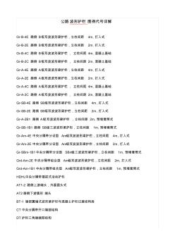 公路波形護(hù)欄圖例代號(hào)詳解(20201020154754)
