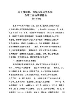 关于安庆市潜山县、桐城市推进林长制工作的调研报告(第二调研组)