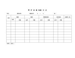 养护巡查检查详细记录表