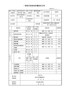 内墙一般抹灰检验批质量验收记录及现场验收检查原始记录