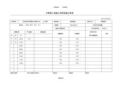 冬季施工混凝土浇筑测温记录表87948