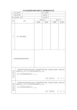 沖擊式水輪機轉(zhuǎn)動部件安裝單元工程質(zhì)量驗收評定表