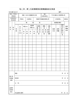 冲孔桩钢筋笼安装隐蔽验收记录表