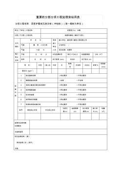 沖鉆孔灌注樁旁站記錄